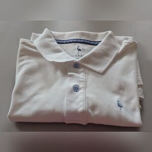 TAILORBYRD COLLECTION Men's White Cotton Blend Polo Shirt. Size Small